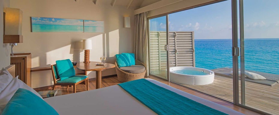 Sunset Overwater Villa with Swirl Pool
